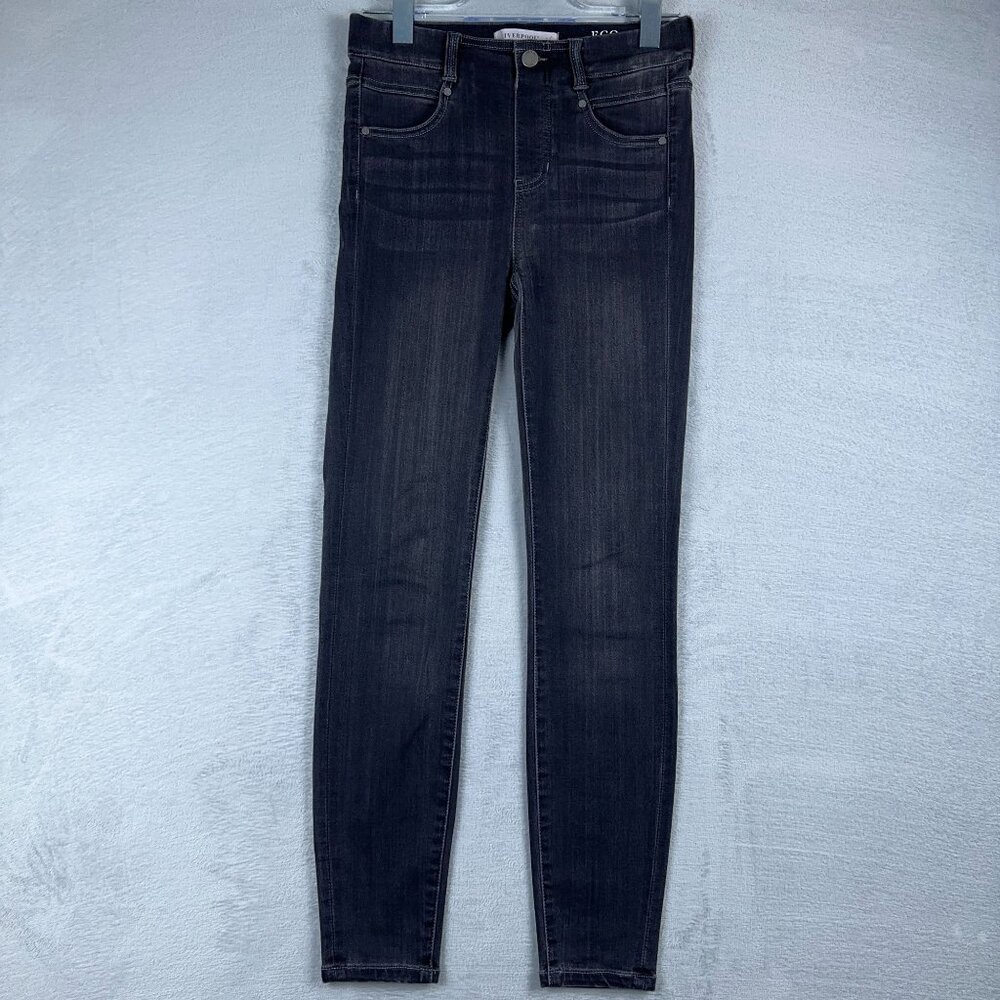 Liverpool Eco Logical High Rise Ankle Skinny Jeans Denim Stretch Grey Size 2/26